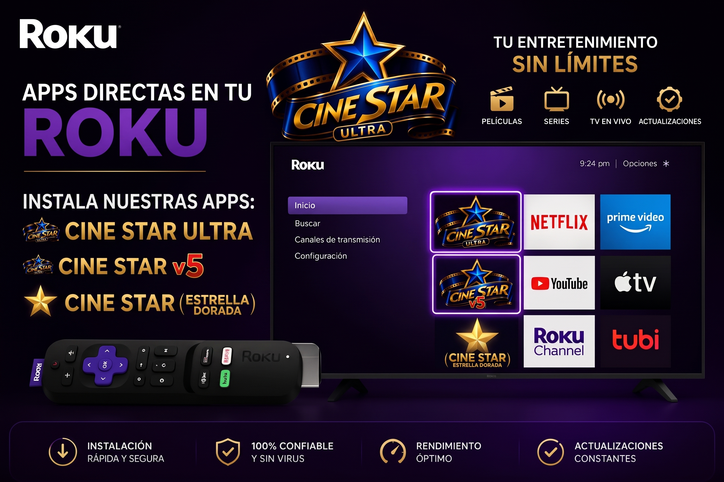 Roku TV Cine Star